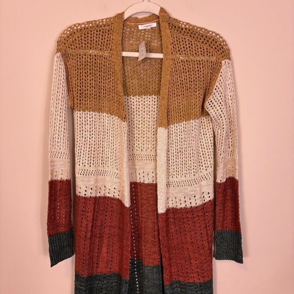 NWT Maurice’s Colorblock Striped Open Knit Cardigan Sweater XS - Picture 3 of 6